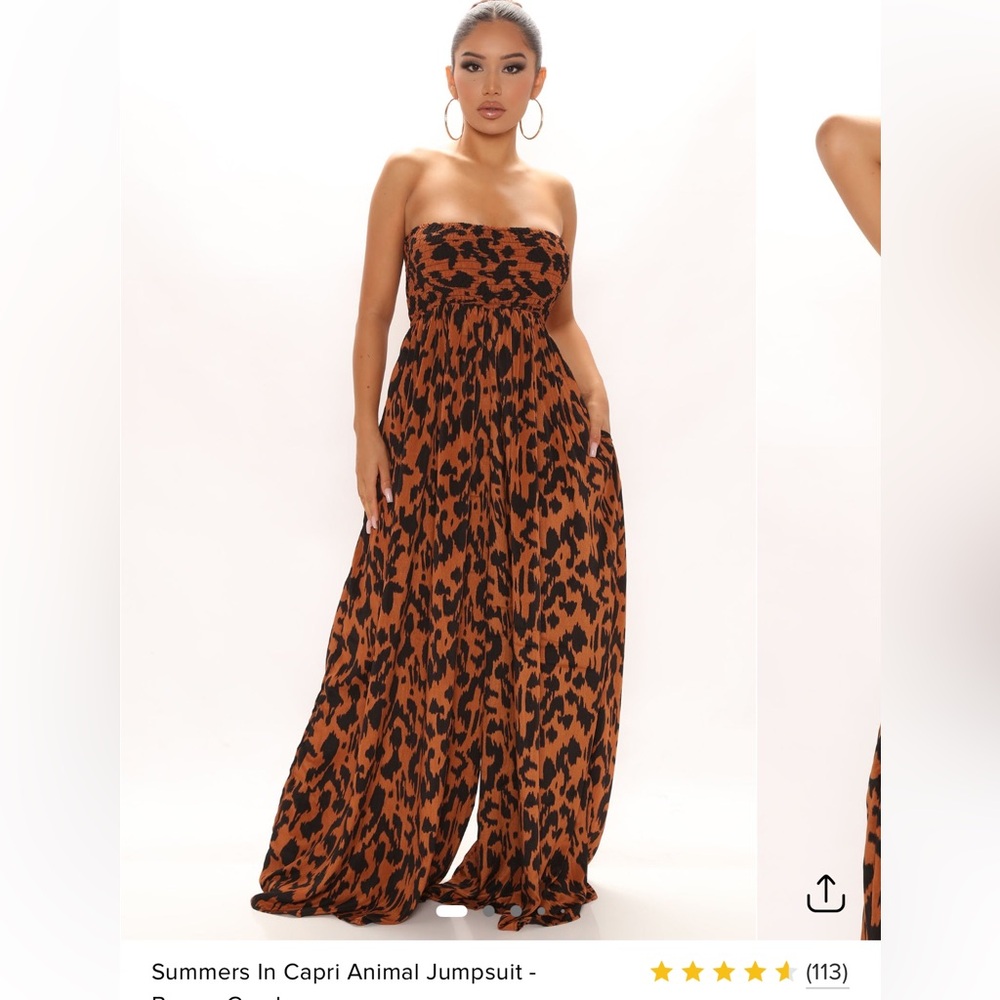 NWT FASHION NOVA Leopard Jumpsuit